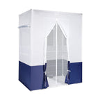 EZ Build QUEEN sukkah with mesh side walls and solid back panel