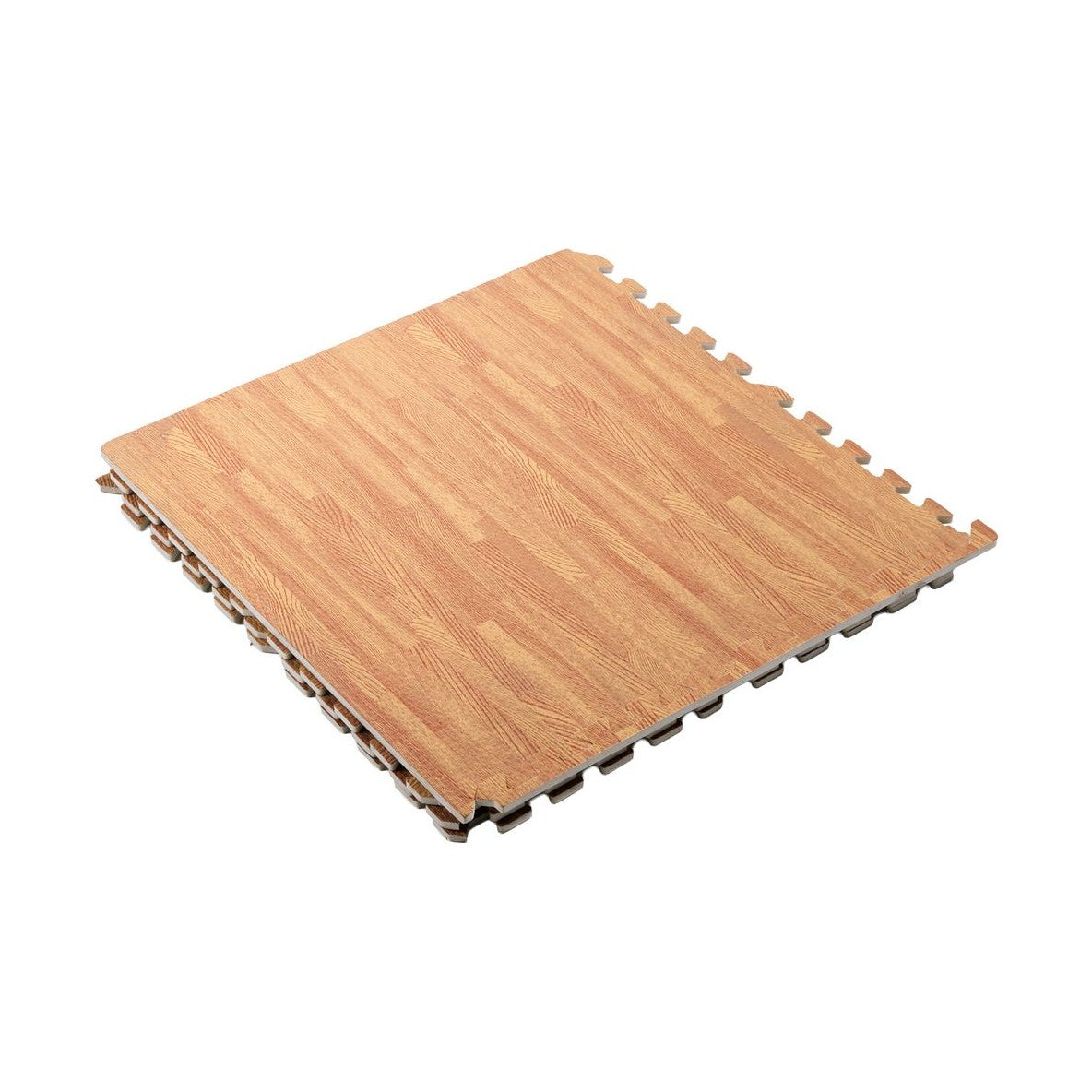 Light brown parquet interlocking foam floor tile